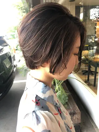 ショート カラー ヘアアレンジ glad hairのヘアスタイル