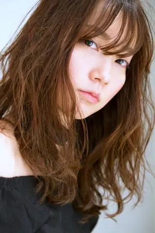 ミディアム カラー パーマ ウエモト タク ショート/レイヤーのヘアスタイル