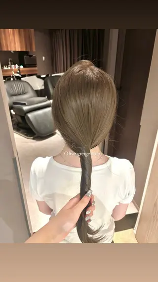 ロング カラー ブリーチカラー/似合 せ🎀amika🎀のヘアスタイル