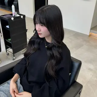 ロング エクステ×ベージュ 韓国ヘア/KENTAのヘアスタイル