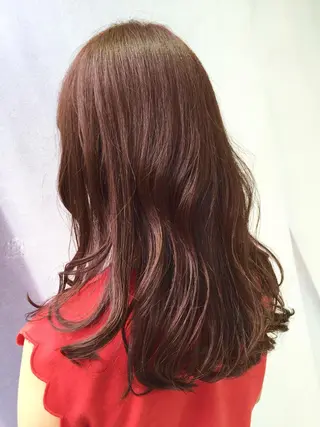 ミディアム セミロング ロング カラー パーマ 高橋 隆一のヘアスタイル
