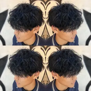 ショート メンズ ⚡️メンズパーマ特化 mens支持◎/忠地のヘアスタイル