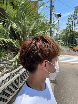 ショート パーマ メンズ 小林 崇雅　ダウンパーマのヘアスタイル