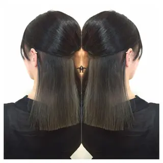 ミディアム カラー 髪質改善/痛ませ ないカラー/西村航大のヘアスタイル