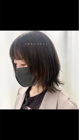 ミディアム 古沢 新のヘアスタイル