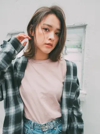 ミディアム 小 野のヘアスタイル