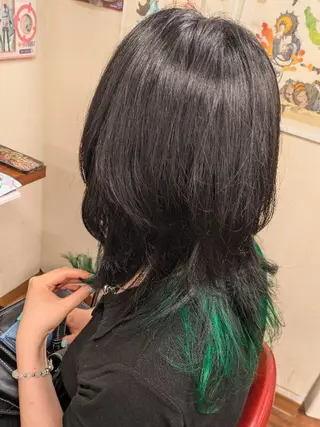 ロング カラー fuwat所属・秋葉原でカラーする なら🐉ちぇーたんのヘアスタイル