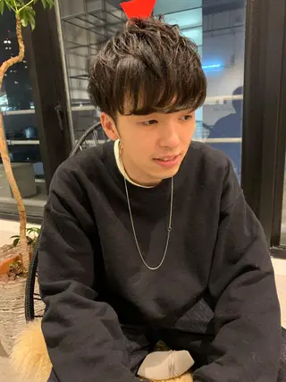 ショート メンズ ピンクベージュ/新潟 万代/高橋桃葉🍑のヘアスタイル