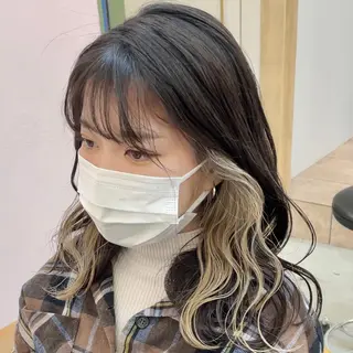 セミロング カラー 縮毛/レイヤー 韓国/橋口のヘアスタイル