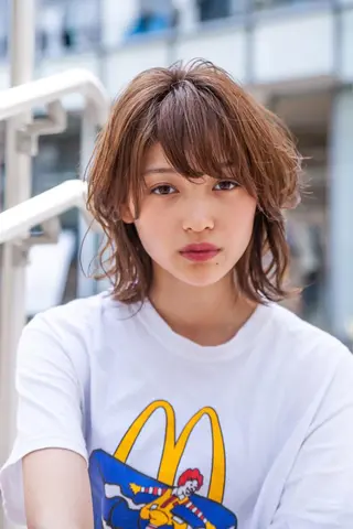 ミディアム カラー パーマ レイヤーカット/艶髪 🎀笠原 優花🎀のヘアスタイル