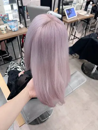 セミロング カラー 💕ブリーチ/ヘアメ 🎀YUUKAのヘアスタイル