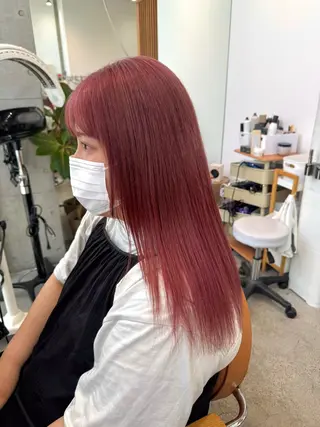 セミロング カラー 🍒髪質改善/暖色 艶カラー 🌸桜🌸のヘアスタイル