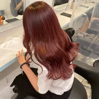 カラー 夏カラーオレンジ ヘアーひめな🫧のヘアスタイル