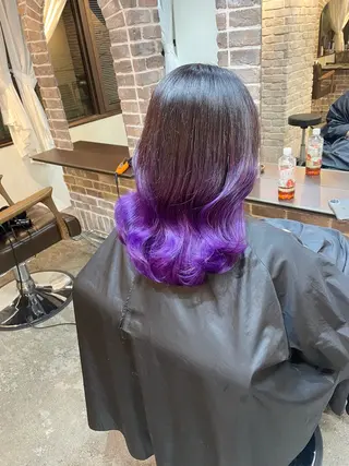 セミロング カラー ACROあべの店所属・艶カラー/インナー /グラデ/大西小百合のヘアスタイル