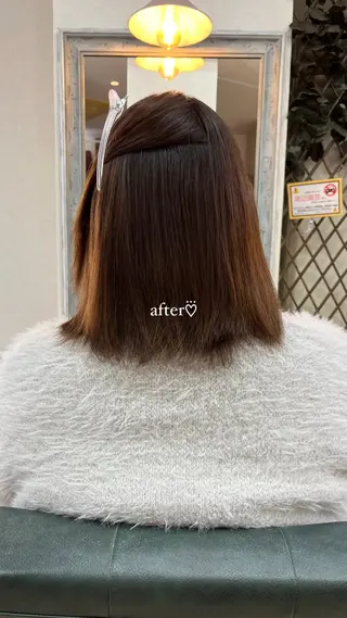 ミディアム カラー パーマ MAHIRU🤍 艶髪･ストレート🫧のヘアスタイル