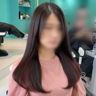 ロング カラー 艶/透明感 🫧カラーのヘアスタイル