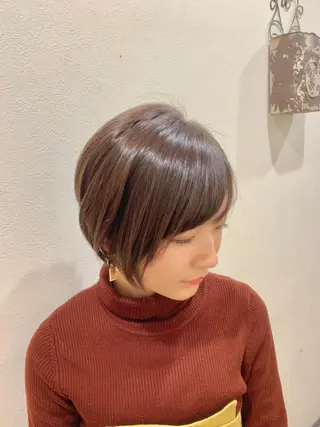 ショート パーマ 透明感/ 美髪矯正/田中恭のヘアスタイル
