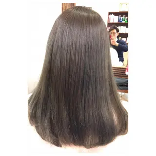 ロング カラー パーソナルカラー診断 できます 木曽 主博のヘアスタイル