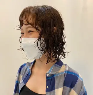 ミディアム カラー パーマ minami /パーマのヘアスタイル