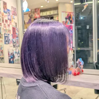 カラー ミディアム 推しカラー🦉にじさ んじカラー🌈🕒✨のヘアスタイル