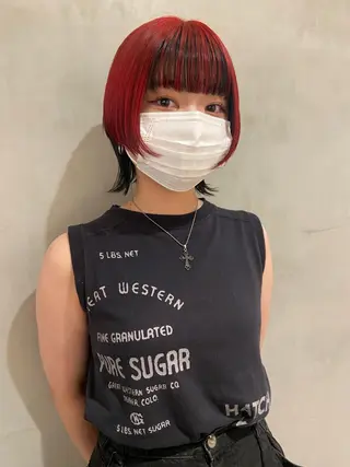 ショート カラー オタク特化🎀 顔まわり🎀ゆうなのヘアスタイル