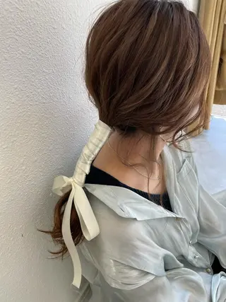 ロング カラー ヘアアレンジ shigeru cut club 神田久志本店＆lag所属・田島 仁美のヘアスタイル