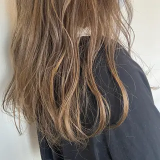 ロング カラー benji名駅店所属・透け感カラー/ momo🦕🌱のヘアスタイル