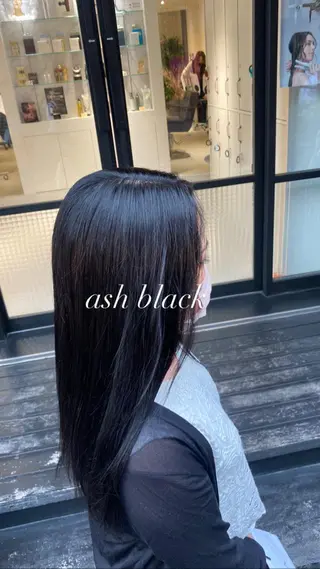 セミロング カラー 縮毛矯正とレイヤー /杉村凜汰郎のヘアスタイル