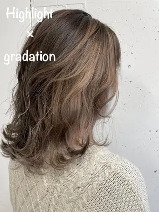 ミディアム カラー PANOLA所属・加藤 理沙のヘアスタイル