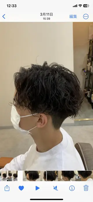 ショート パーマ メンズ カラー クセを最大限に活かす メンズパーマ奈良大祐のヘアスタイル