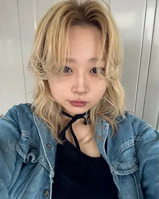 ミディアム カラー 名古屋栄/ブリーチ/ ボブ🧃木下桃嘉のヘアスタイル