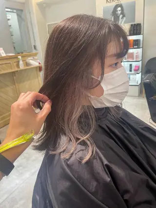 ミディアム カラー 田中大星 /ボブ 縮毛矯正のヘアスタイル