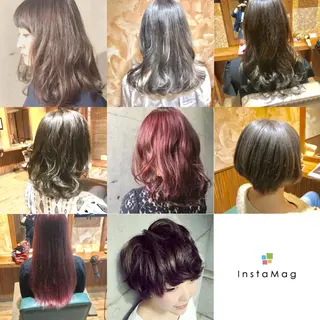 セミロング カラー パーマ ヘアアレンジ メンズ 福重 奨のヘアスタイル