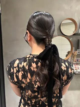 ロング ヘアアレンジ デザインカラー🖤 イシイレイのヘアスタイル