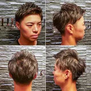 ショート パーマ BroTokyo 有楽町アシスタントのヘアスタイル