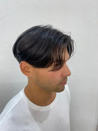 ミディアム メンズ グランジヘア 無造作ヘアHYUGAのヘアスタイル