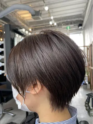 ショート カラー ブリーチなし透明感 タケザワミキのヘアスタイル