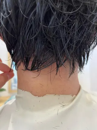 ショート パーマ メンズハイトーン/栄 /イトウタケルのヘアスタイル