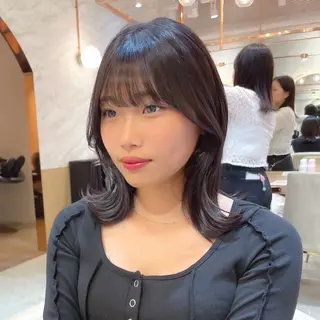 ミディアム カラー レイヤー/韓国ヘア 縮毛矯正🫧鈴木颯のヘアスタイル