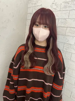 セミロング カラー Eleanor立川北口所属・🦋YUI 髪質改善 ブリーチ　着付け🦋のヘアスタイル