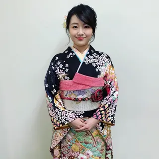 ミディアム Delight ヘアメイク着付けのヘアスタイル