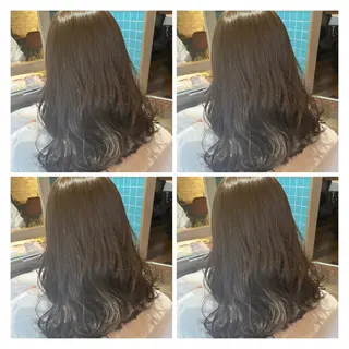 セミロング カラー 髪質改善艶髪 ℍ𝔸ℝ𝕌𝕂𝔸のヘアスタイル