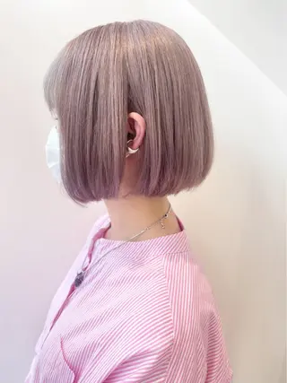 ショート カラー 韓国レイヤーカット/ ダブルカラーのヘアスタイル