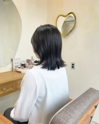 ミディアム カラー R-5 shonandai所属・🍋透け感カラー🍃 オリーブ🍐Kahoのヘアスタイル