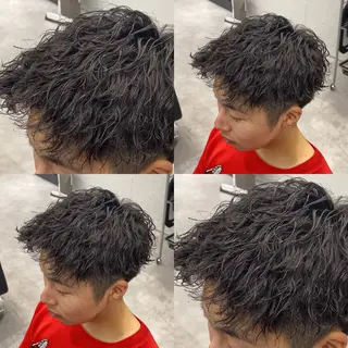 ショート パーマ メンズ メンズ特化LIBER 石川玲央のヘアスタイル