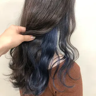 セミロング カラー エクステ ハイトーン 💭黒崎ハルカのヘアスタイル