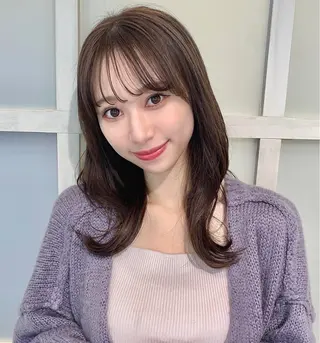 セミロング 🦋ミルクティーベー ジュ🦋mayukiのヘアスタイル