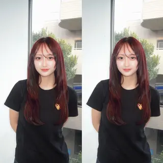 カラー 🎀すず🎀 白楽駅・神奈川大学のヘアスタイル