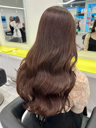 ミディアム ブラウンベージュ🤎 ブリーチなし🤎のヘアスタイル