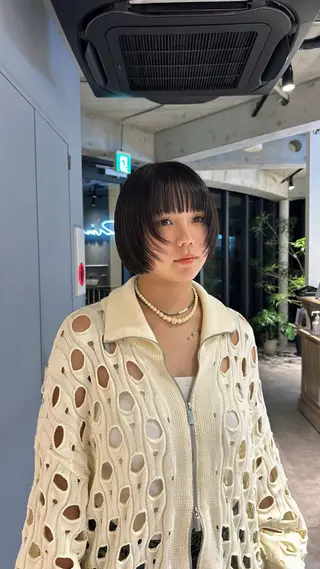 ショート 葉月/ボブ/ 透明感カラー／中目黒のヘアスタイル